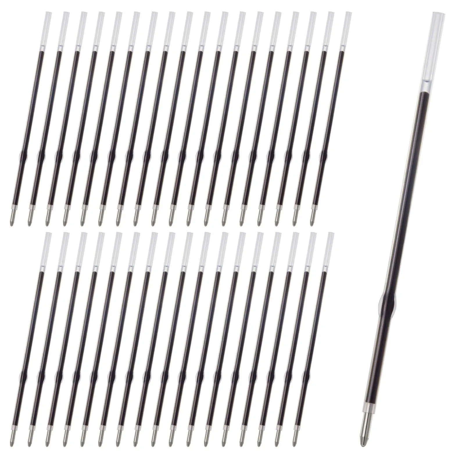 36pcs Ballpoint Pen Refills Black Ink Medium Point 1.0mm Tip Smooth Writing Pen Refill