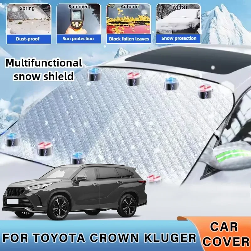 

Thickened Car Now Sunshade Windshield Cover With 5/9 Magnets UV Protection Anti Snow Sunlight For TOYOTA CROWN KLUGER