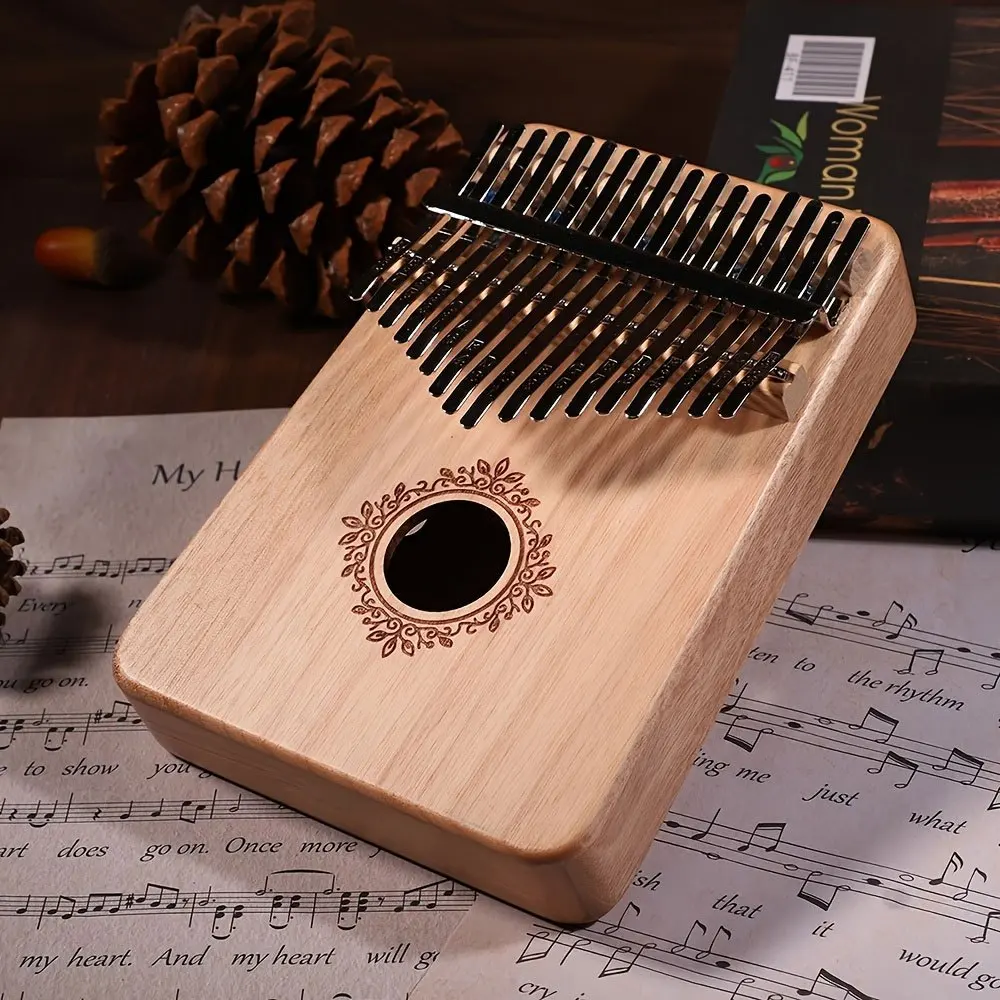 Kalimba 17 Keys Thumb Finger Piano - Mbira - Solid Wood Portable with Carrying Bag and Instructions for Friends Family