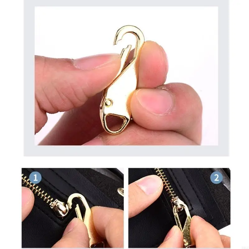 50LE 1PC Zipper Pull Replacement Remage Slider Tab Tab Universal Fixer Zippers Metal For For Head