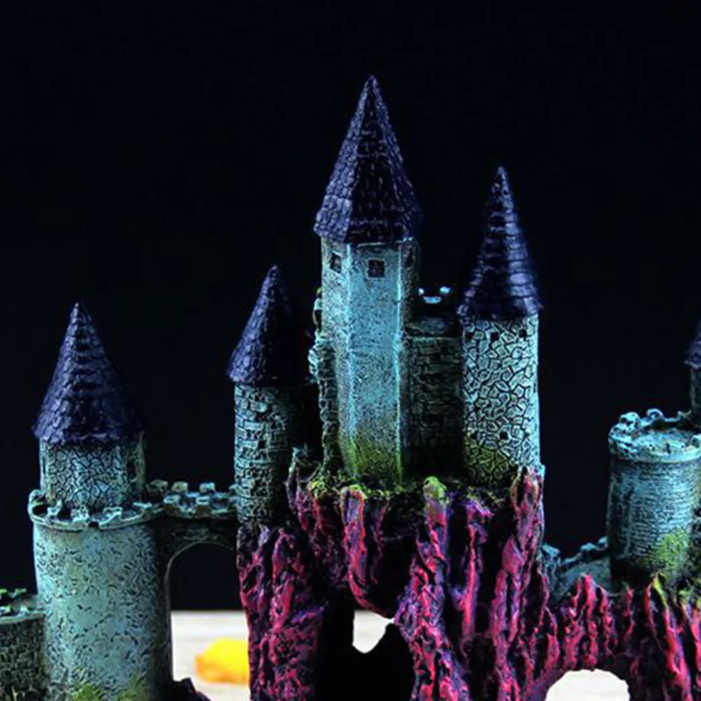 

Aquarium Landscaping Castle Resin Simulation Castle Ornament Fish Tank Decoration Fish Hide Shelter Aquarium Ornament