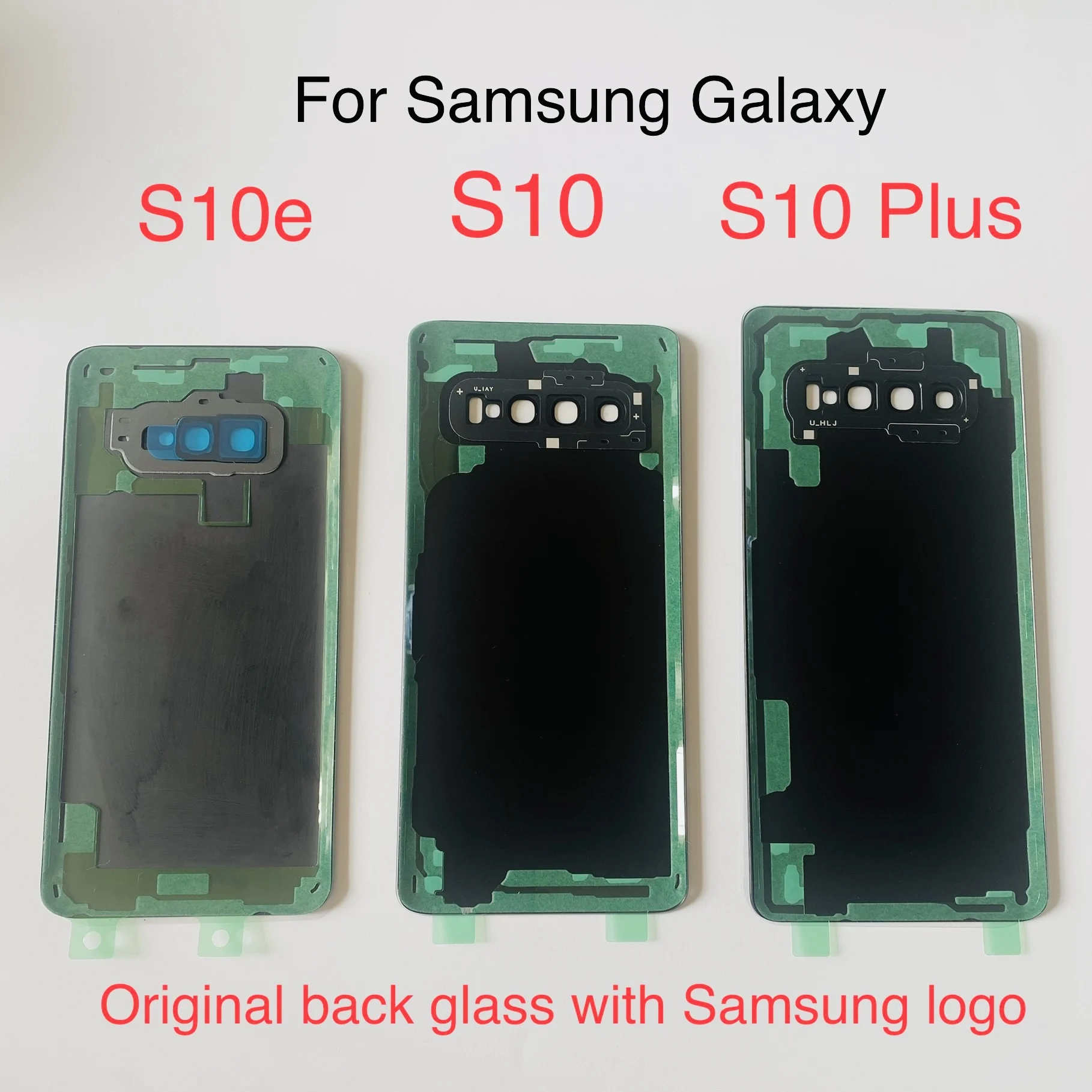 

Задняя крышка для Samsung Galaxy S10 S10e S10 Plus S10 + задняя крышка корпуса камеры стеклянный объектив запасная часть в сборе