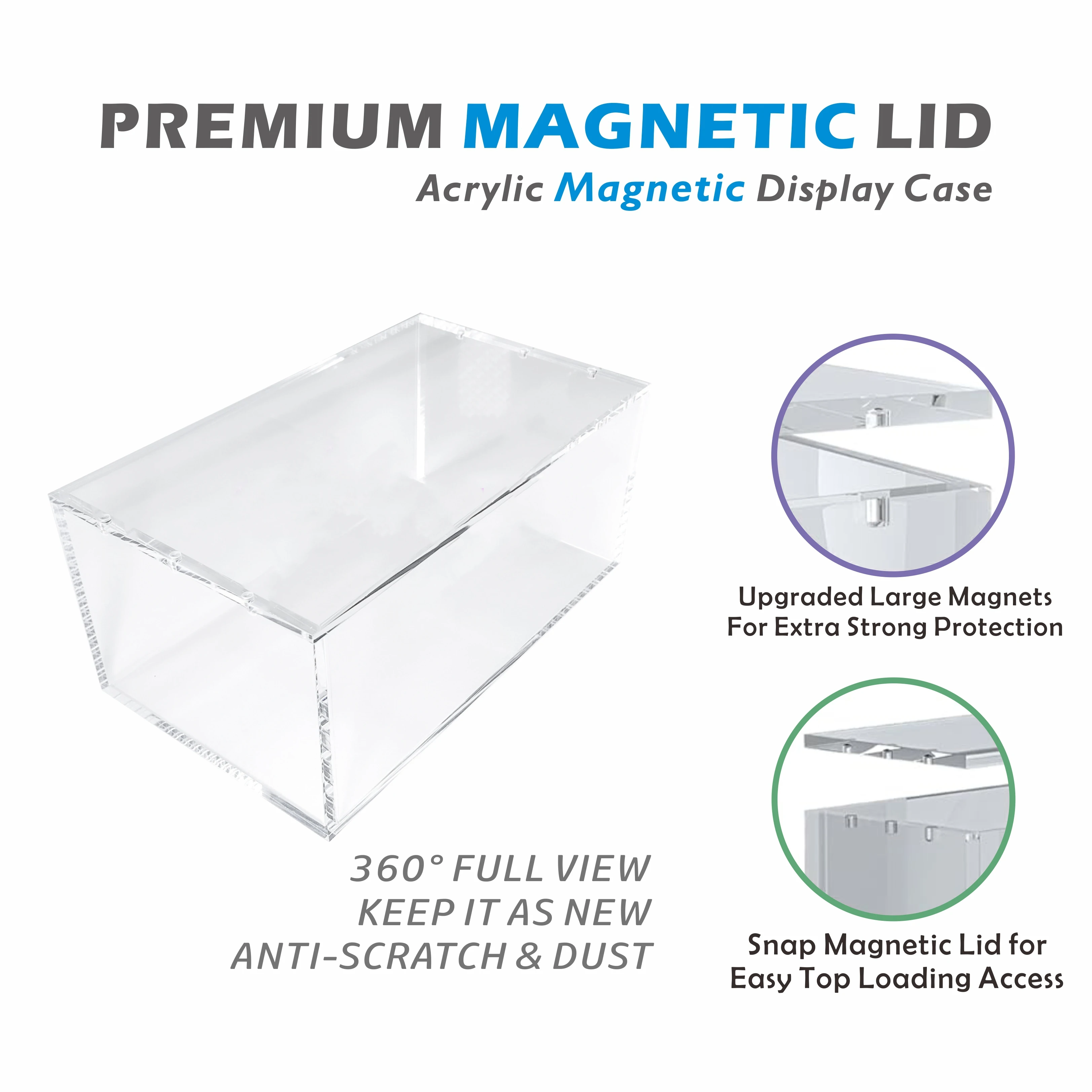 حافظة عرض مغناطيسية من الأكريليك لحزمة معززة (10 حزمة) حافظات عرض شفافة للمقتنيات