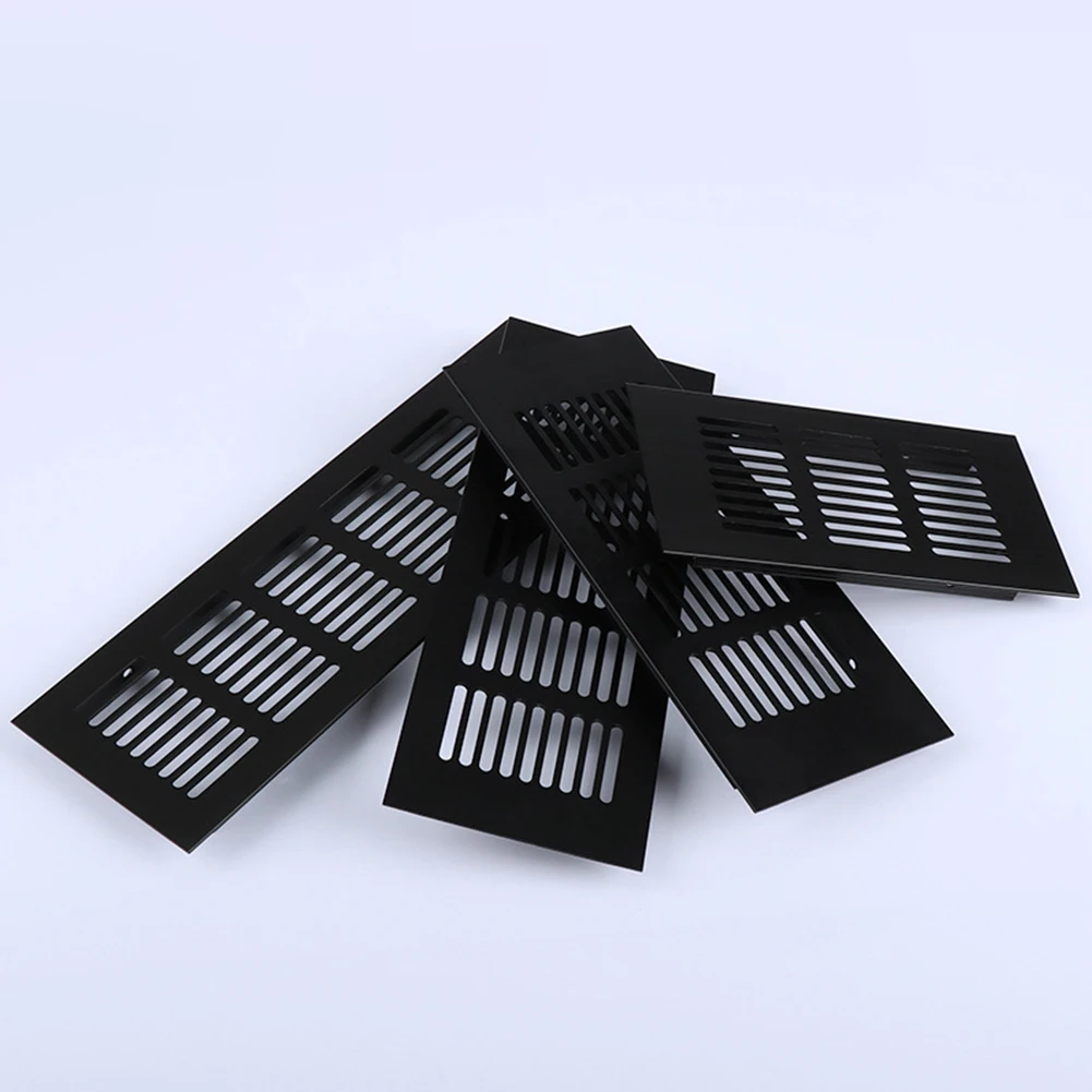 High Quality Ventilation Grille Air Vent Grille Air Vent Grille Aluminum Alloy Black Clean Easy To Install Rectangular