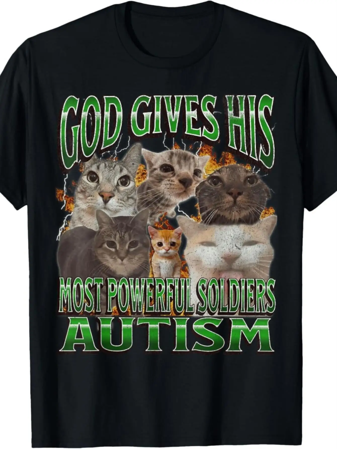 Vintage T-Shirt Featuring a Humorous Cat Meme, Designed for Comfort with a Crew Neck, Perfect for Casual Wear And Reflecting Internet Culture, for Teenager, For Teenager