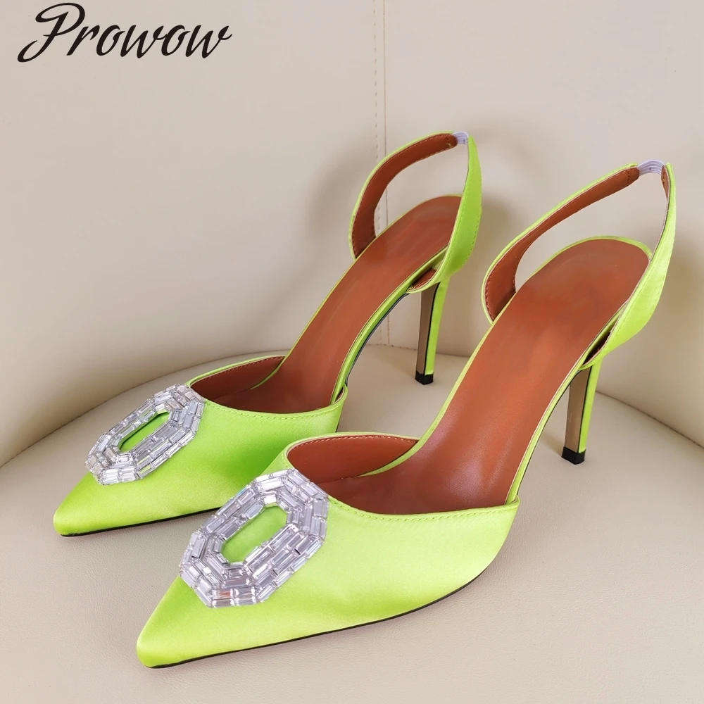 

Модные сандалии на высоком каблуке с острым носком и стразами, женская обувь Zapatos Mujer