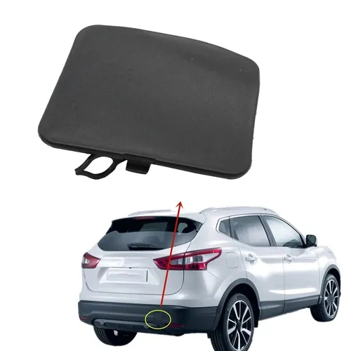 Imagen 1 del producto Hermamente 85071-DF30A, cubierta de gancho de remolque para parachoques trasero de coche, tapa de orificio de remolque, tapa embellecedora de remolque para Nissan Qashqai J11 2015-2018