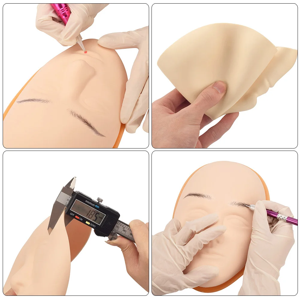 

Tattooing Practice Skin Sheet Mannequin Faces Real Experience for Artists Eyebrow Embroidery and Makeup Fake Face