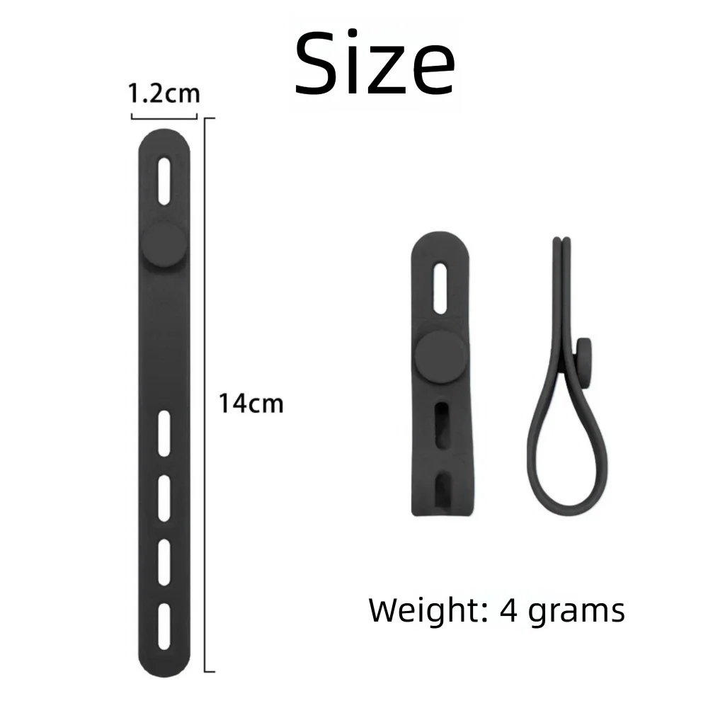 24PCS High Elasticity Cord Organizer Adjustable Fastening 24Pcs Set Silicone Cable Ties Durable Reusable Wire Organizer