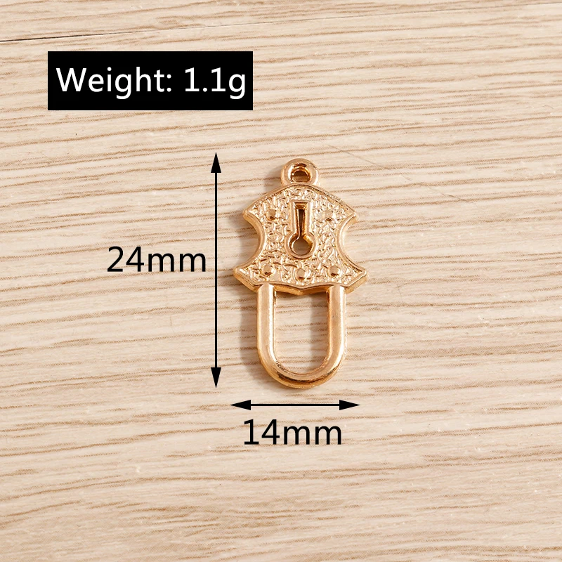 Tusember 20 Stück 14*24mm Metall-Schlüsselanhänger in Gold- und Silberfarbe für Anhänger, Halsketten, Ohrringe, handgefertigtes DIY-Schmuckzubehör – Detail 1