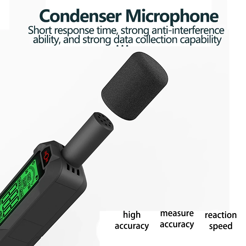 Digital Noise Meter Sound Level Meter Handheld DB Meter A-Weighted 30~130dB Audio Measuring Instrument Decibel Monitor