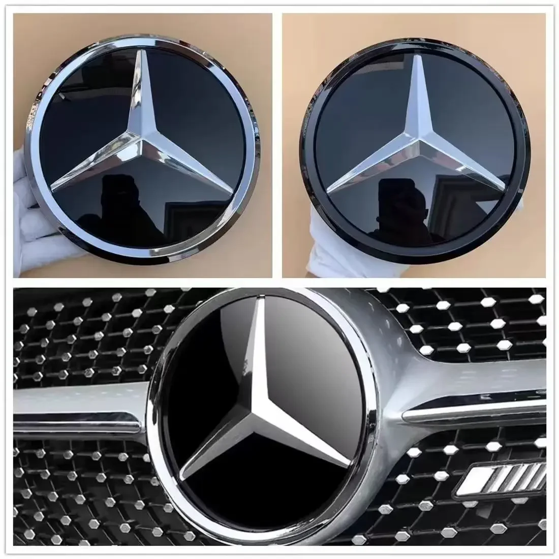 

Grill Badge Front Embelm For A B C E R V G Class VITO ML GL GLE GLC S G CLA GLA GLB GLS GLK Metris CLS GT Viano Sticker