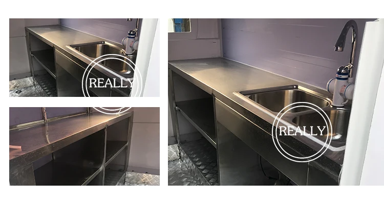 2.2M baja tahan karat warna hijau makanan ringan komersial kios katering Trailer makanan portabel keranjang untuk dijual