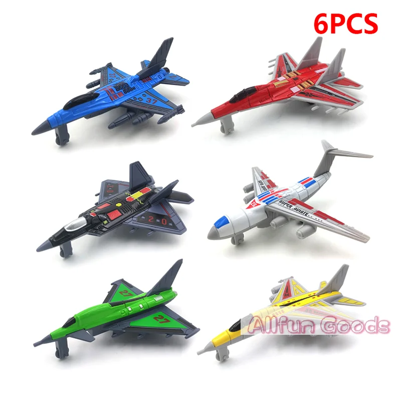 [TG835]Fighter Model 6Pcs Aircrafts Set MINI Alloy Military Airplane Toys Collection Warplane Decorations For Kids Boys Gift