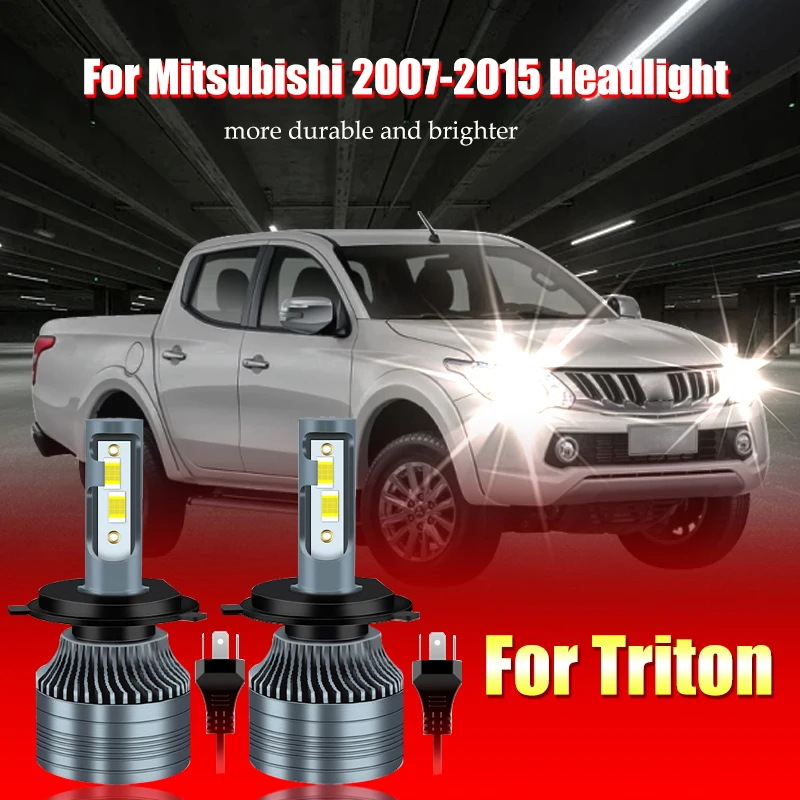 

2 шт., светодиодные лампы для Mitsubishi Triton (Mk1) 4-го поколения (2007 -2015), комплект галогенных ламп 6000K