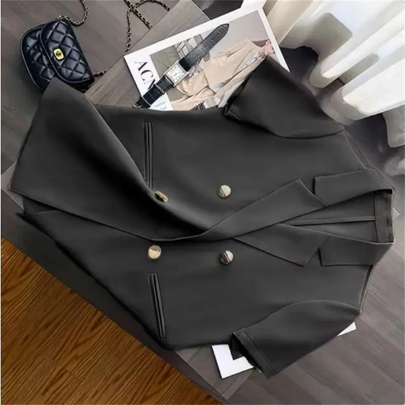 

Women's Outerwear 2025 Summer Suit Jacket Fashion Short Sleeved High-end Casual Temperament Suit Thin Small Suit Light and Thin