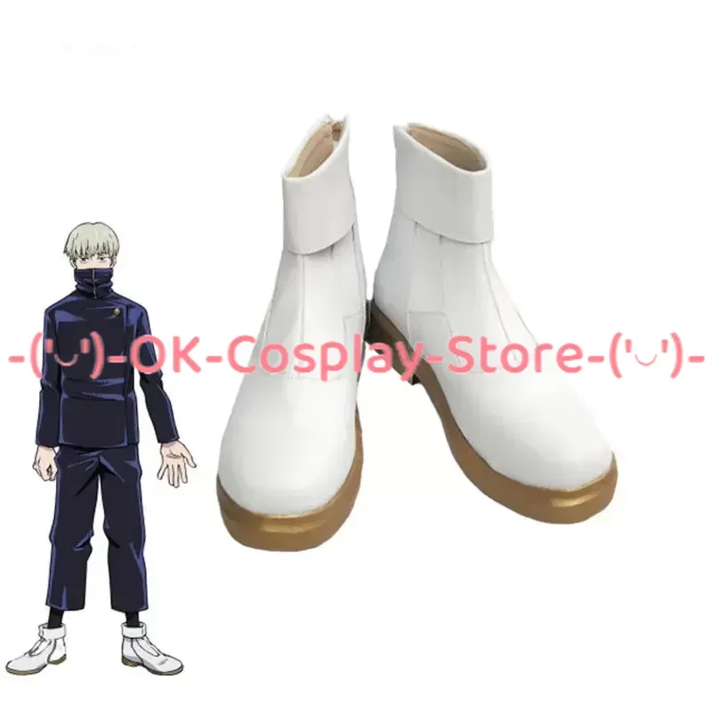 Toge Inumaki Cosplay Shoes Anime Red Halloween Carnival Boots PU Leather Shoes Cosplay Props Custom Made