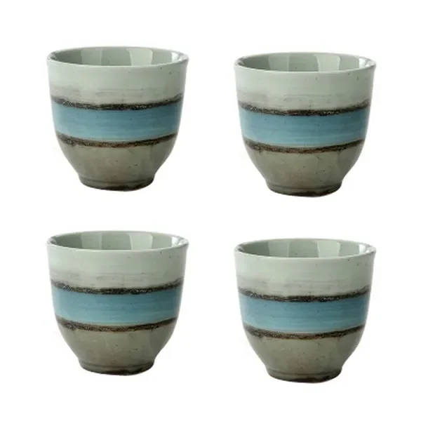 

4Pcs Japanese Ceramic Teacups 150ml Small Wine Glass Set