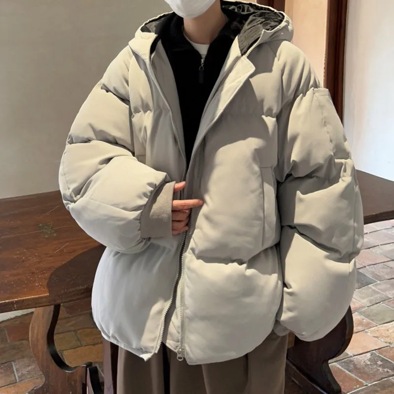 

Winter Jacket Men Parkas Thicken Warm Coat Mens Hooded Jackets Solid Color Parka Coat Men Fashion New Streetwear 2023 G14