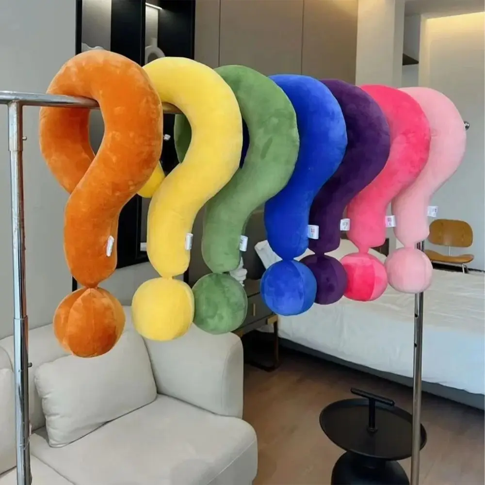 Plush Question Mark Pillow Funny Home Sofa Decoration U-saped Neck Pillow Toys Creative Question Mark Headrest Birthday Gift