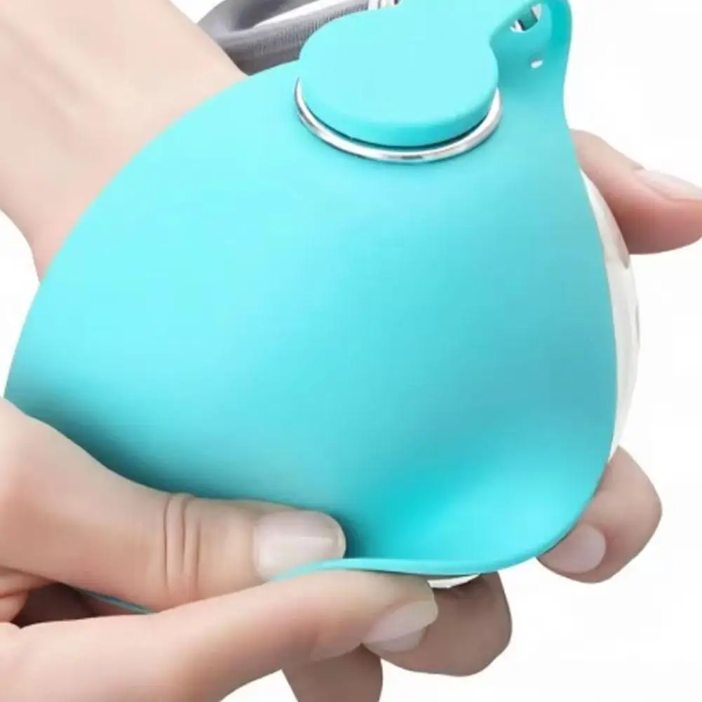 285ml Pet Drinking Silicone Bowl with Lanyard Removable Dog Feeding Bottle Leak-Proof Travel Bowl for Dogs on the Go view 5