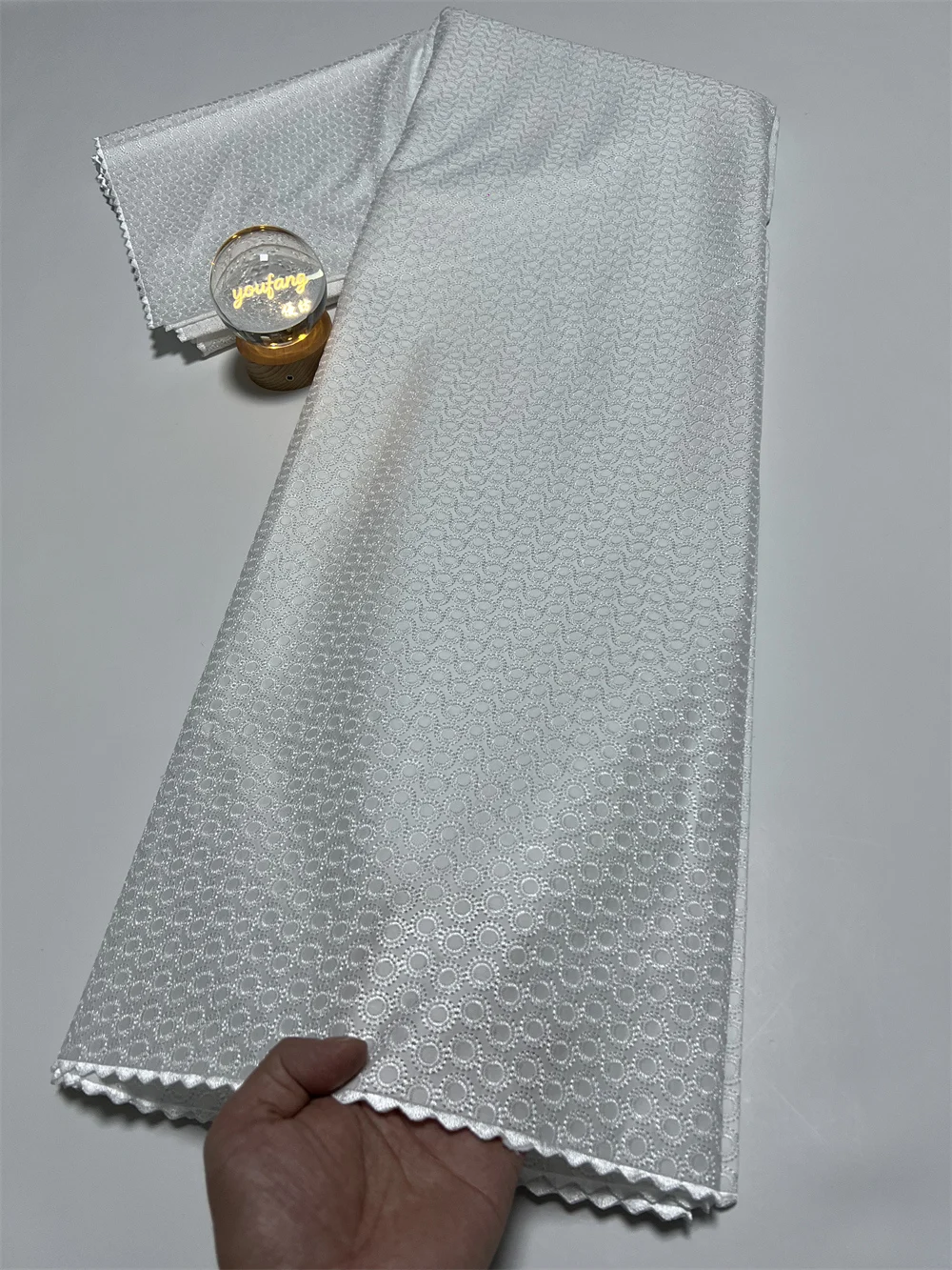 Very Soft African Nigerian High Quality Sequins Tulle Lace Fabric Sewing Prom Dresses Embroidery Guipure Cotton 5Yards Hz1457