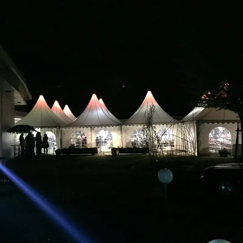 for WT Brand 5x5m Crystal PVC Garden Cottage Pagoda Tent for Wedding Event Exhibition Rental Factory Direct