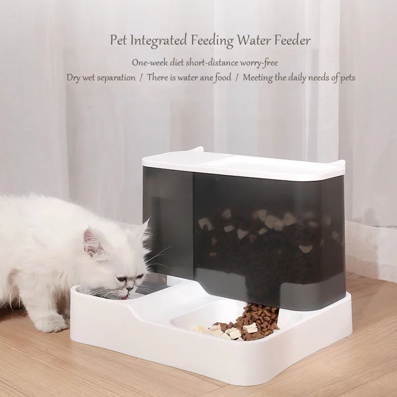 Automatic Cat Food Dispenser, Water Dispenser, Drinking Fountain, Kibble Feeder, Pet Accessories Supplies, Auto Drinker