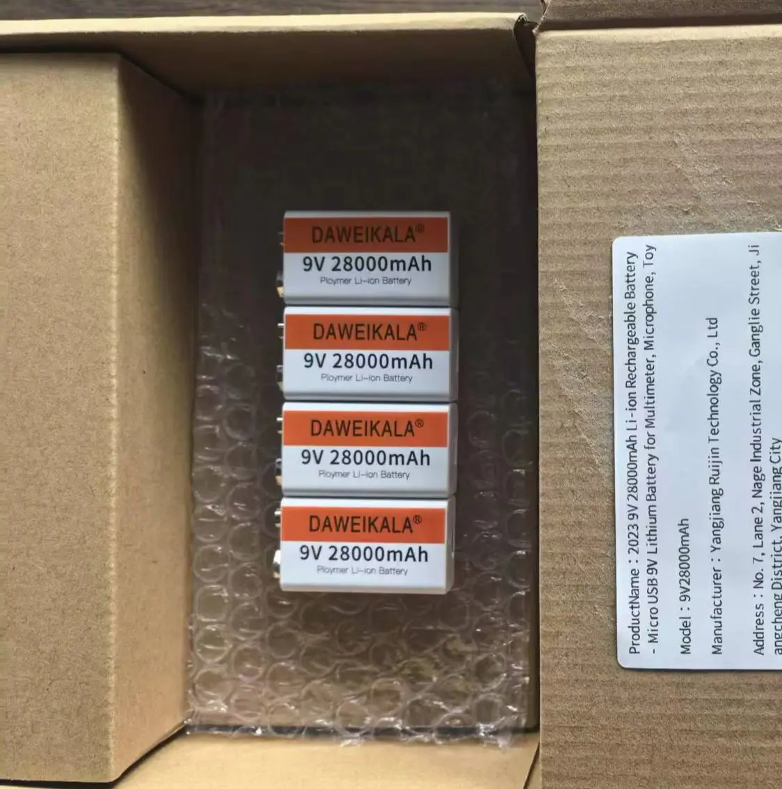 

1-40pcs USB T#9V 28000mAh li-ion Rechargeable battery Type-C charge for Multimeter Microphone Toy Remote Control KTV use