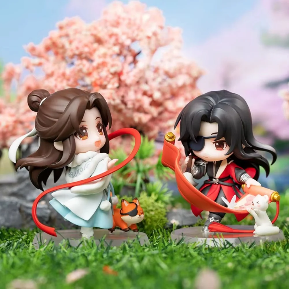 Heaven Official Blessing Xie Lian Action Figurine Hua Cheng Anime Figure Cute Model Mini Kawaii Doll Model Toys Desk Decor Gifts