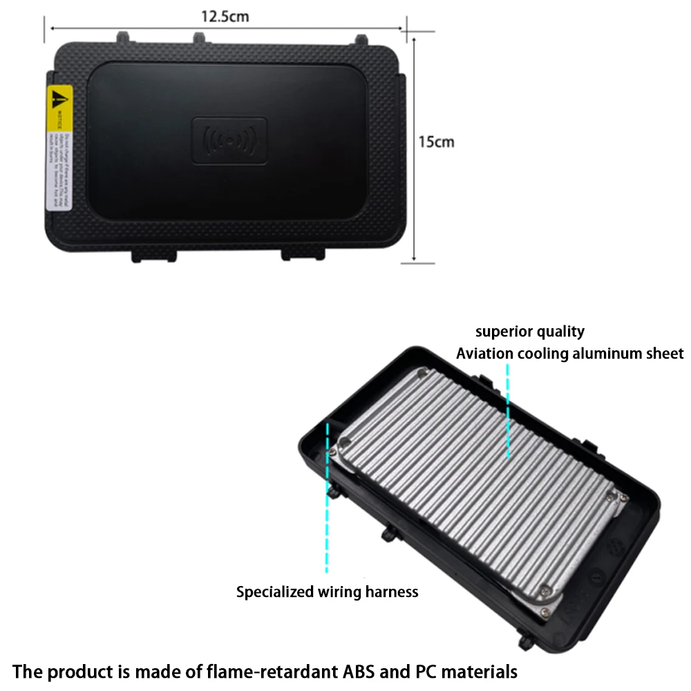 ل Volkswagen VW ID.3 ID.4 ID.5 ID3 ID4 ID5 جيتا فينتو A7 وحدة التحكم المركزية تخزين شاحن الهاتف المحمول اللاسلكي QI 18 واط لوحة #5
