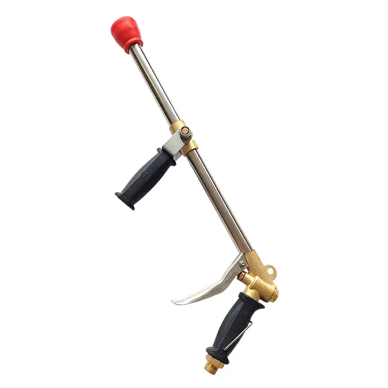 Handheld Submachine Gun Style High Pressure Spray Gun Agricultural Windproof Stainless Steel Thickened Atomizing Sprayer for