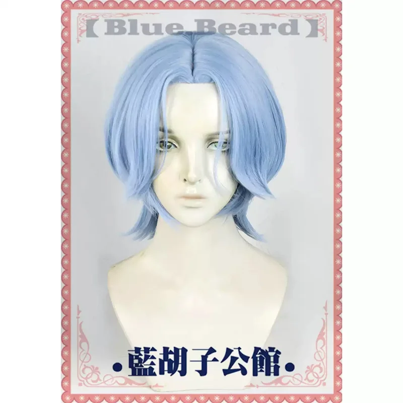 Anime SK∞ SK8 the Infinity Langa Hasegawa Cosplay Wig Short Gradient Blue Straight Middle Part Hair Heat Resistant - Image 4