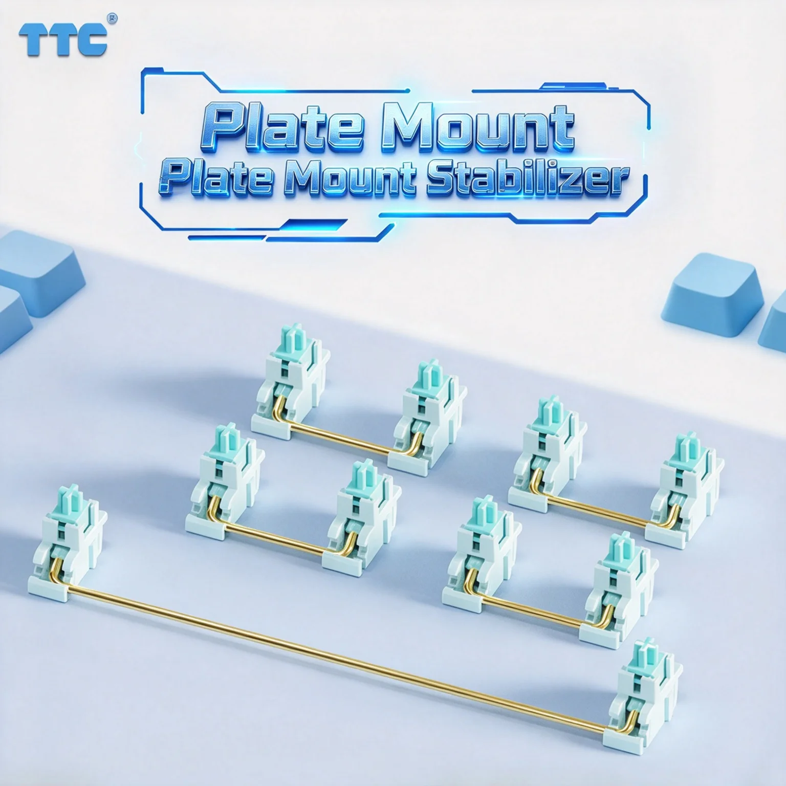 TTC Plate Mount Stabilizer Custom Mechanical Keyboard Stabilizers 2u 6.25u 4+1 PCS Set For ≤3.5mm Short Travel Switches