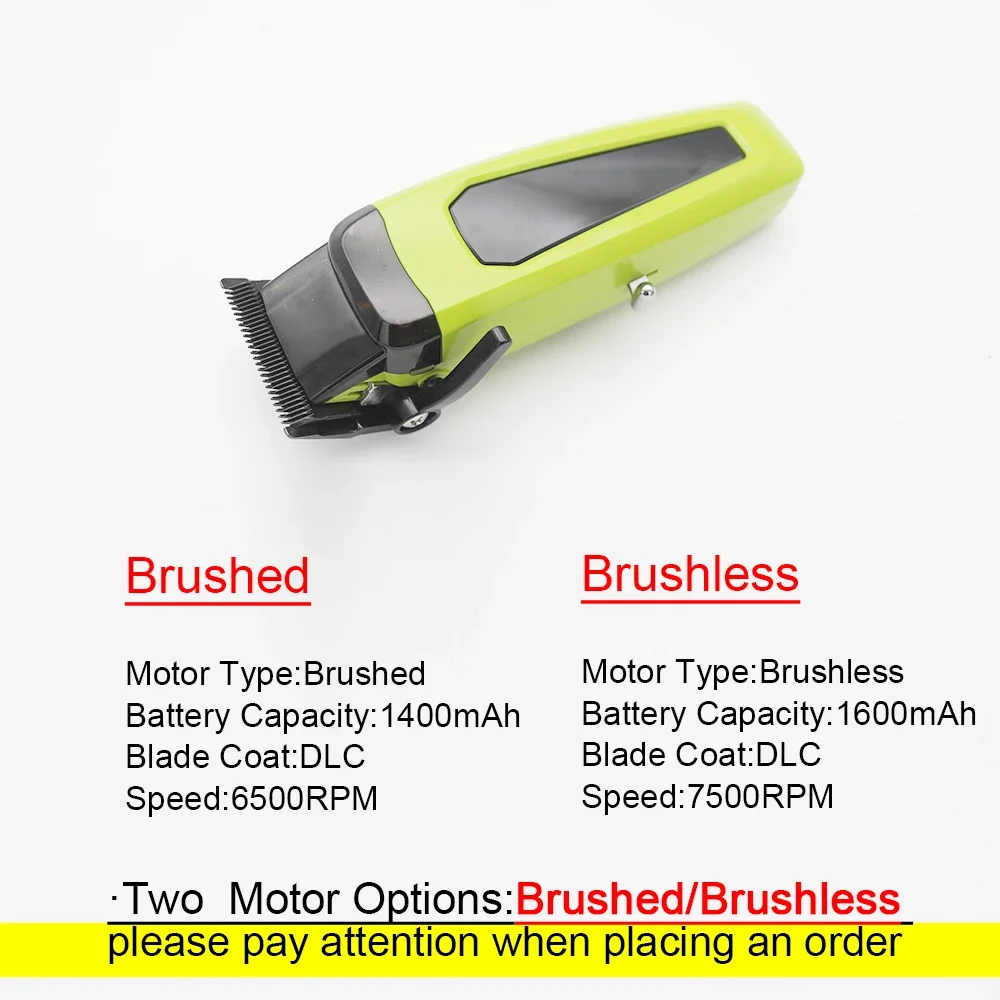 ماكينة قص الشعر الكهربائية الاحترافية للرجال 7500 دورة في الدقيقة مع شاحن قاعدة DLC ماكينة حلاقة بشفرة تتلاشى ماكينة قص الشعر