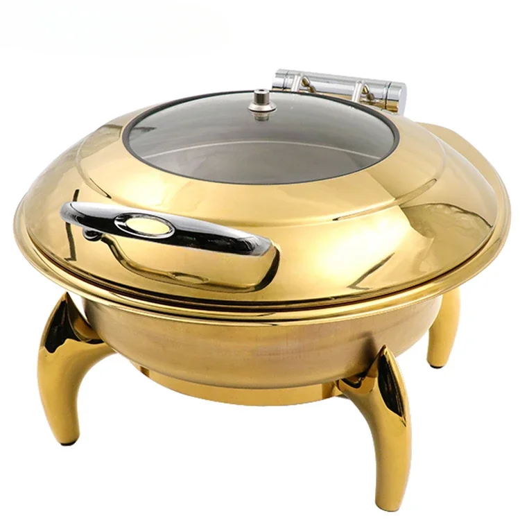 hotel supplies 201 stainless steel buffet food warmer luxury gold hotel chafing dishes for catering