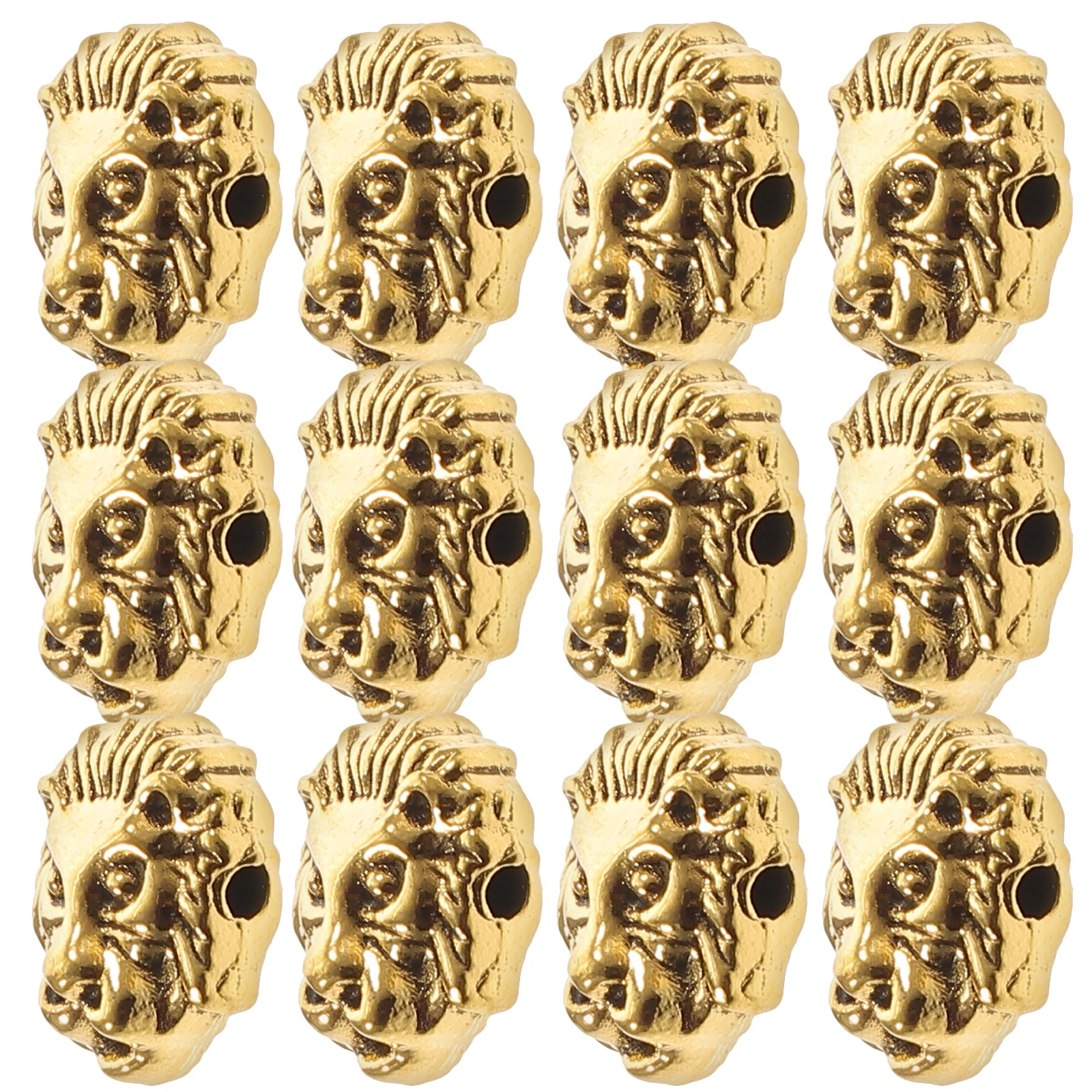 

30Pcs Zinc Alloy Lion Beads DIY Craft Supplies Jewelry Making Hair Ties Necklaces Bracelets Charms Metal Beads