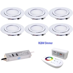 Wpuszczany 3W Rgbw Led Mini Downlight ze sterownikiem 100V-265V Szafka naziemna Monitor Stage KTV Sky Spotlight 12V Zdalne ściemnianie