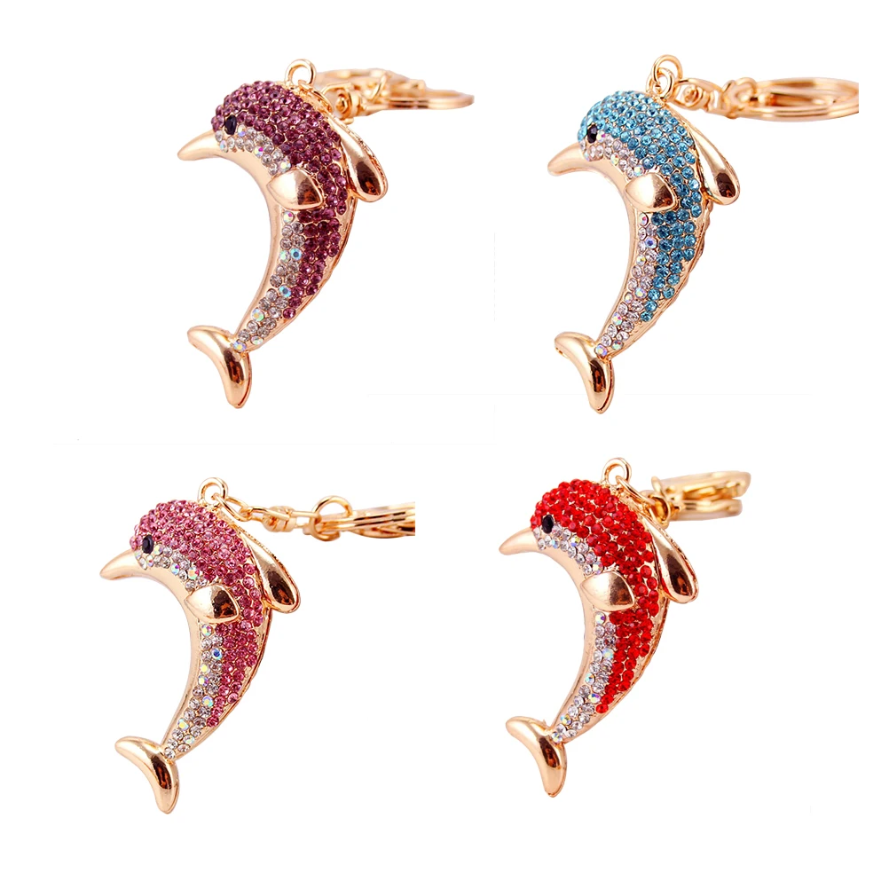 

Dolphin Keychain Bag Pendant Animal Crystal Purse Accessories Creative Gift Keychains Fashionable Premium Material Birthday