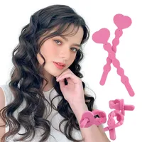 6Pcs Hair Sponge Rollers Set Pink Flexible Soft Foam Waving Curling And Styling Rollers For Women Hair Diy Barber Accessories