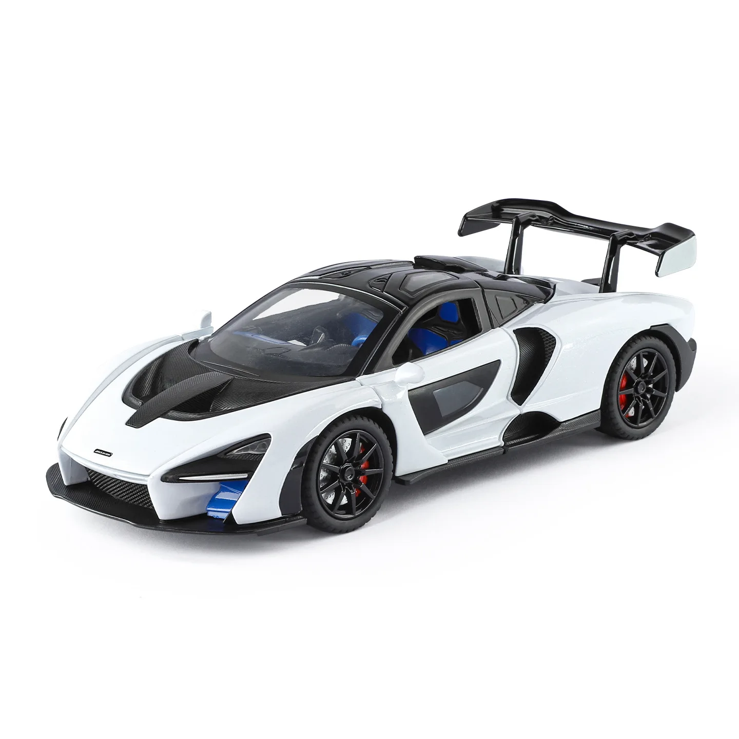 1/24 Senna Legering Sportwagen Model Diecasts Metal Track Racing Voertuigen Auto Model Geluid Licht Simulatie Met Spray Kinderen Speelgoed gift