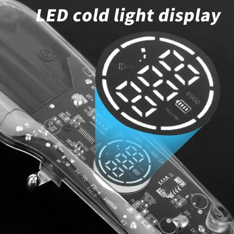 Waikil เครื่องไฟฟ้าแบบมืออาชีพที่ตัดขนสำหรับผู้ชาย, เครื่องแกะสลักหัวน้ำมันแบบไร้สาย