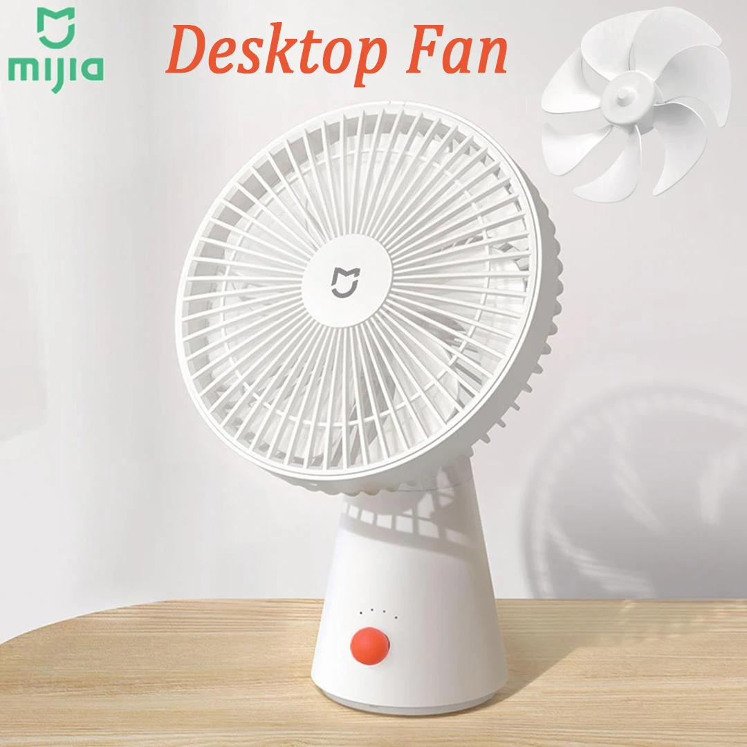 Mijia Desktop Fan Handheld 2 in 1 Portable 4000mAh Battery Type C Rechargeable 4 Gear Wind Electric Fan Home and Office Original