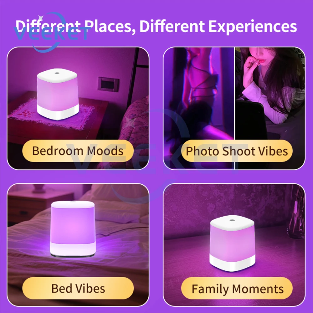 ذكي LED السرير ضوء الليل واي فاي الذكية صوت التحكم باللمس مصباح النوم التحكم في تطبيق الهاتف المحمول يعمل مع EWeLink APP DC 5V