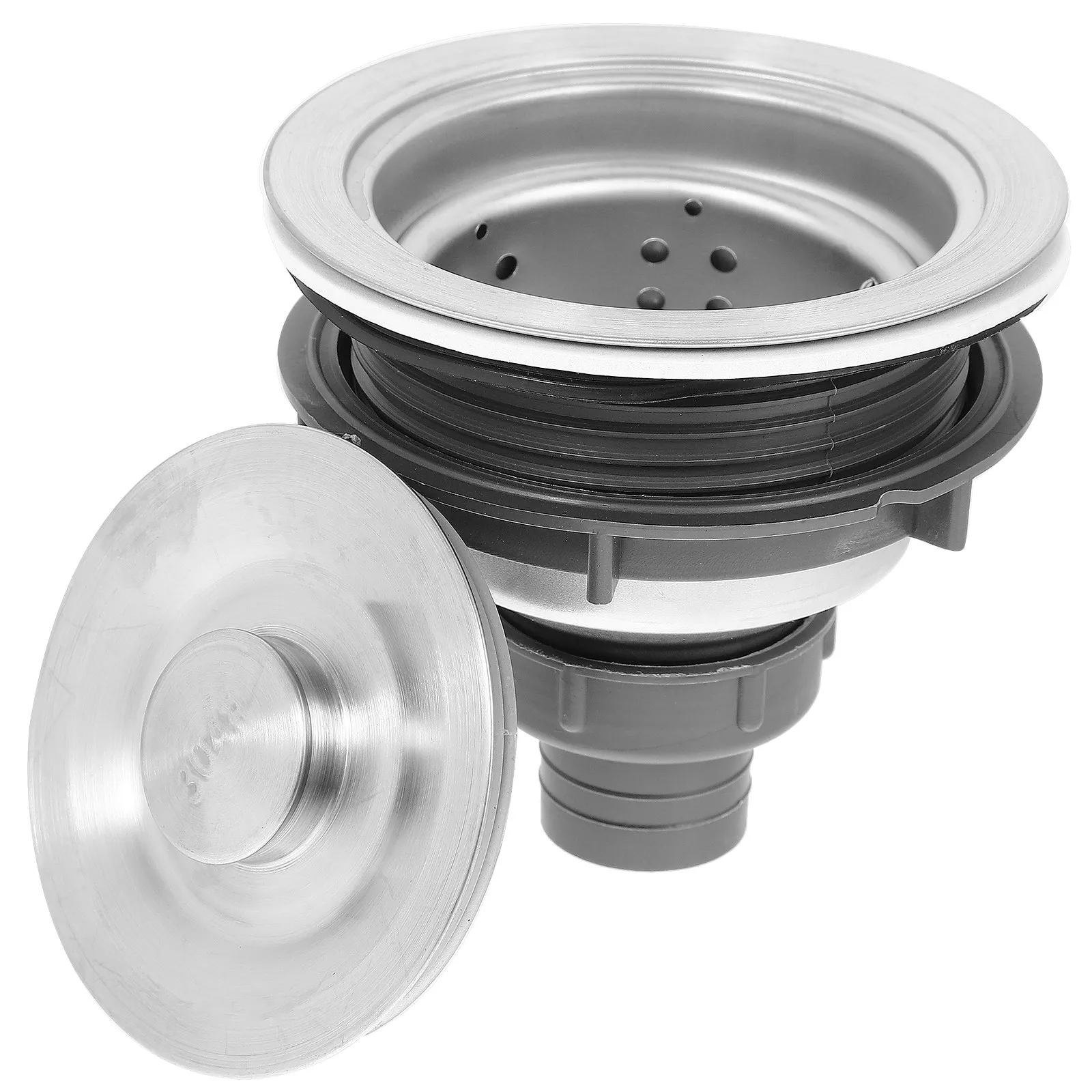 Shampoo Bed Drain Plug Stainless Steel Sink Strainer Basket Hair Catcher for Salon Washbasin Easy Installation No Tools Required