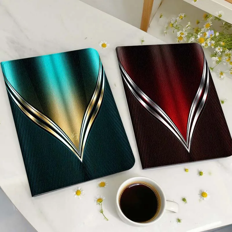 

Red Silver Metal Pattern Tablet Case For Samsung Galaxy Tab A A7 A8 A9 A11 S6 S11 Lite Plus 10.1 10.4 10.5 Inch 2022 2025