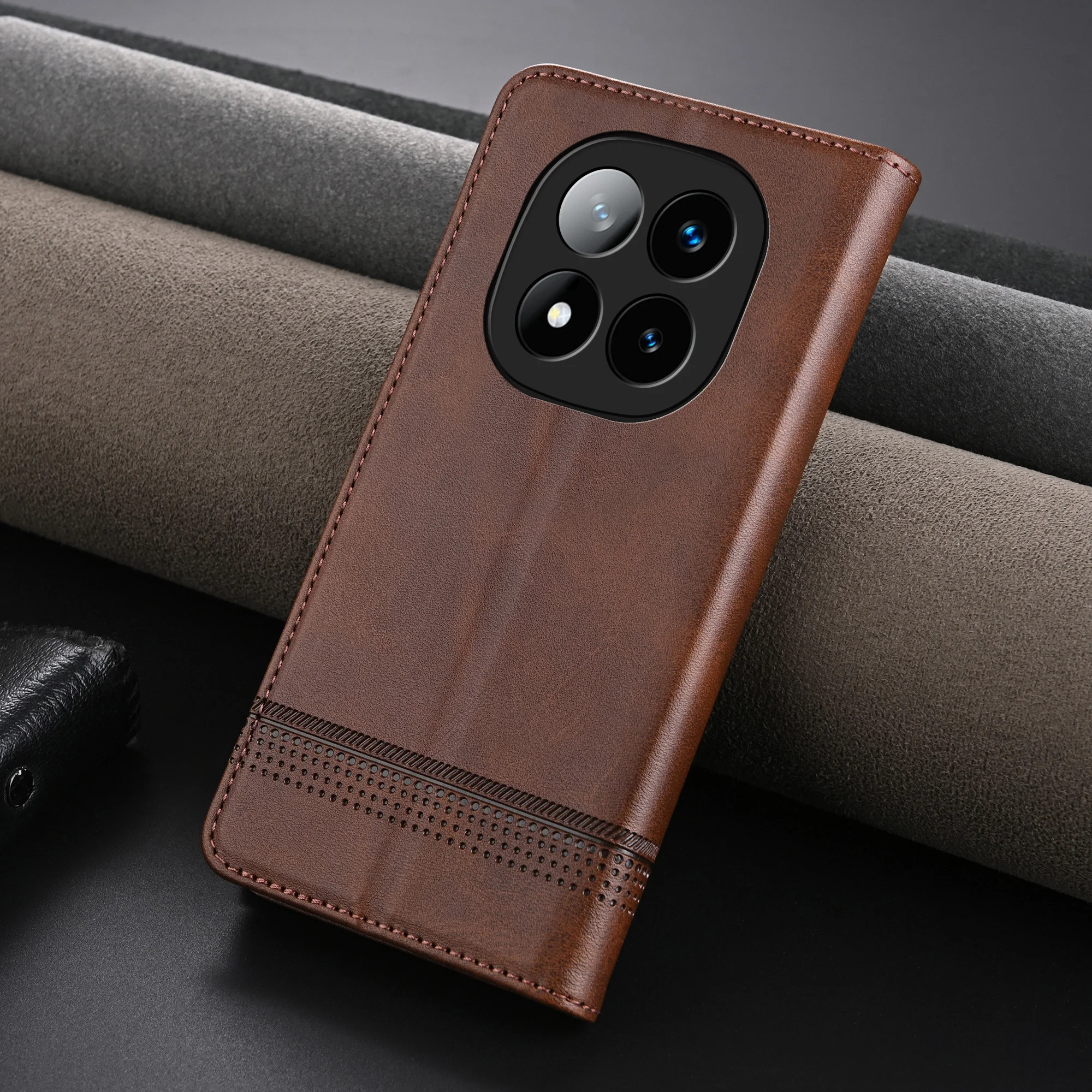 Leather Case For Xiaomi Redmi Note 15 14 13 12 Pro Plus 5G + 13C 14C 15C Magnetic Flip Phone Wallet Card Holder Cover