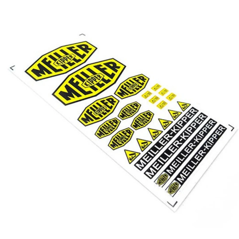 Simulation Body MEILLER KIPPER Decorate Sticker for 1/14 Tamiya RC Truck For Scania For man For volvo