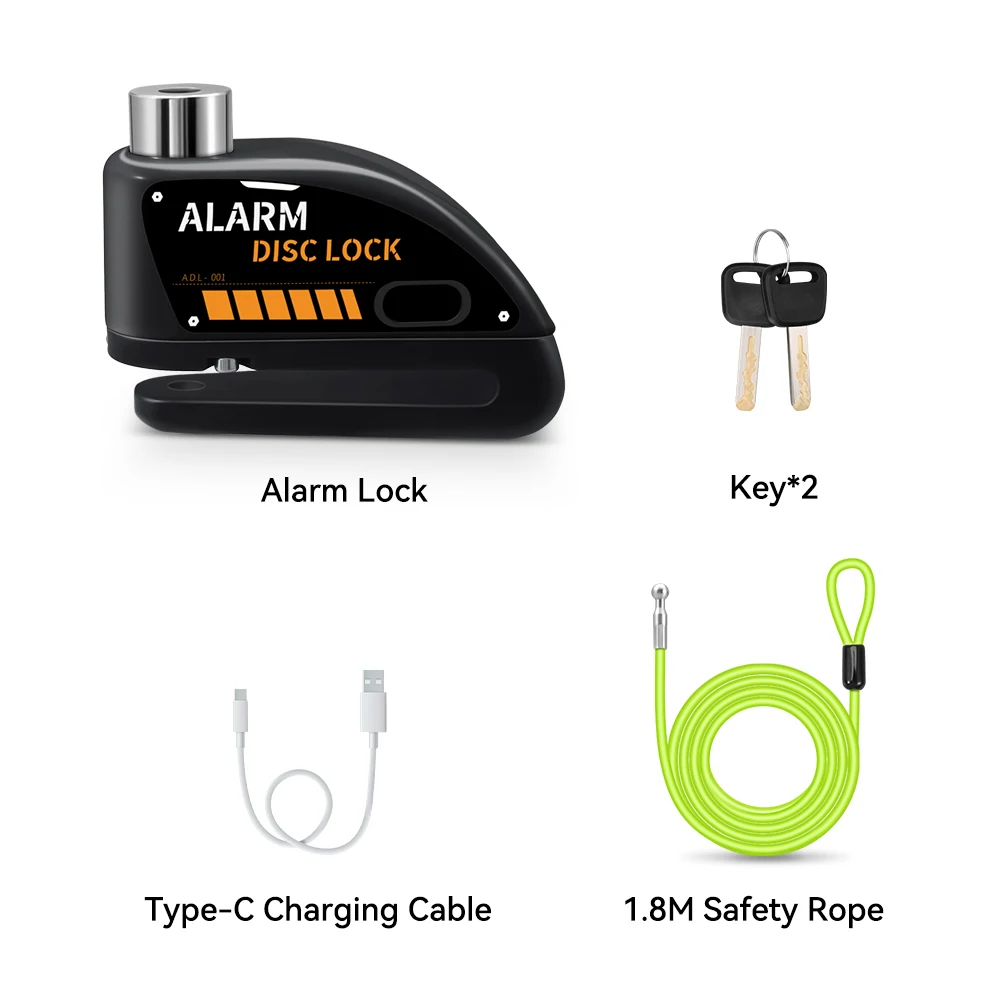 Extractme Motorfiets Alarm Schijfrem Slot 120dB Fietswiel Schijf Hangslot Beveiliging Anti-Diefstal Slot Scooter Alarma Motocicleta