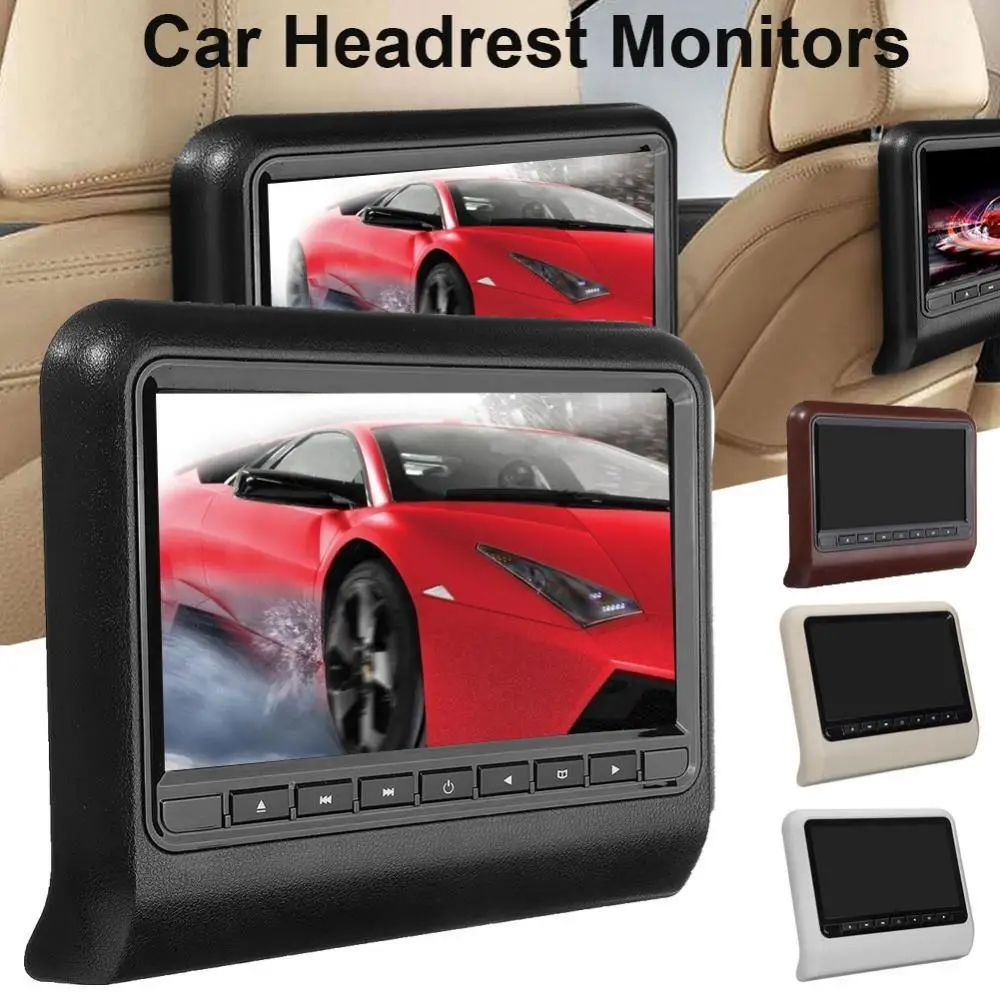 Car Seat Back Headrest LCD Display Remote Control DVD Player Monitor Universal Car Accessories Interior New Multimedia Player